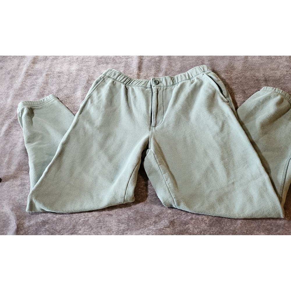 L.L. Bean Mens Joggers SZ30 Zip/Button Up Sage Green W/Pockets,Athletic,Casual